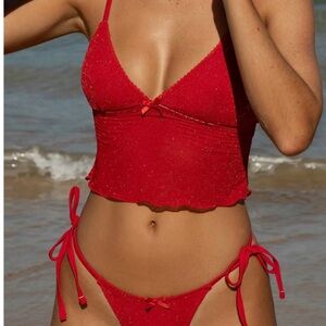 Elegant Red Bikini Set